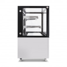 60 in. Commercial Bakery Display Case Square Glass Stainless Steel Refrigerated Bakery Display Case
