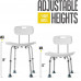 Anti Slip Shower Chair Set With Adjustable Height And Additional Spong