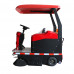 Ride-On Vacuum Sweeper 55" Cleaning Path Sun Roof DC 48V AGM Battery 40 Gal Hopper, 80729 SQ.ft./hr