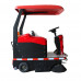 Ride-On Vacuum Sweeper 55" Cleaning Path Sun Roof DC 48V AGM Battery 40 Gal Hopper, 80729 SQ.ft./hr