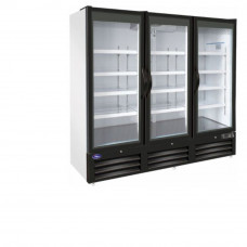 VALPO Three Swing Full Glass Door Merchandiser Double Volt Freezer - 72 cu. ft.