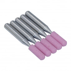 1" (D) x 1" (T),  A24, Cylinder Cup End, Vitrified Aluminum Oxide Mounted Points, Abrasive, Tree End, 5 Pcs, Made In Taiwan