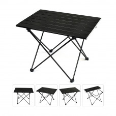 Ultralight Aluminum Folding Outdoor Camping Table 3 Size Middle Black