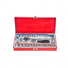 1/4 in and 3/8 in Drive 40 Pieces Ratchet & Socket Set