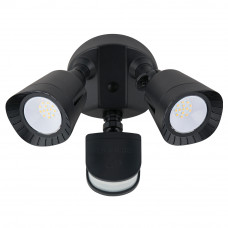 24W 3000K Motion Sensor Lights Outdoor LED Security Light With Photocell and Motion Sensor Black 2000lm IP54 Class I