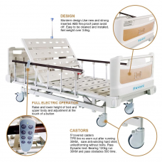 Fursys Full Electric Hospital Bed With Half Rails  Long Term Care Bed  Home Care Bed 85" L x 38.6"W  550lbs Capacity