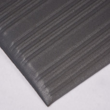 Soft Anti-fatigue Mat Ribbed 2 ft x 3 ft Thick 3/8" Grey