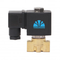 110VAC Brass Solenoid Valve, Normally Closed, 1/4" NPT Pipe Size