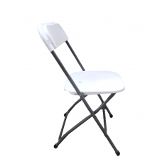 White Plastic Folding Chair With Metal Frame Wedding Banquet Seat