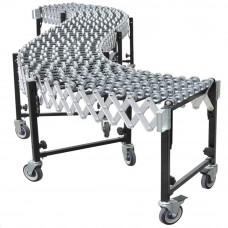 Flexible Expandable Skate Wheel Conveyor Bed  18" W x6 to 24Ft L