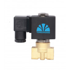 24VDC Brass Solenoid Valve, Normally Closed, 1/4" NPT Pipe Size
